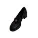 Cowhide Loafers Women's Thick Heel Platform Lazy Small Leather Shoes One Pedal High Heel Single Shoes_vogvips.com