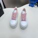 High Version Little New Hidden Wedge Panda Cookie Thick Sole 25 New Style White Shoes Women Lace-Up Platform Casual_vogvips.com