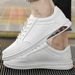 Lace-up Flat Baseplate Shoes Men's Leather Casual Shoes Large Size Men's Shoes_vogvips.com