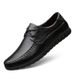 Large Size Men's Casual Leather Shoes Lace-up Casual Shoes Solid Color Men's Shoes_vogvips.com