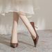 3212-13 Women's 2024 Spring New Fashion Patent Leather High Heels Stiletto Pointed Toe Elegant Commuting Single Shoes_vogvips.com