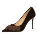 3739-H67 Chinese Style, Niche Pointed Suede High Slim Heels, Shallow Mouth Single Shoes, Flower Cheongsam, Women's Shoes_vogvips.com