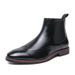 New Fashion Chelsea Boots Men's Brown Retro High-top Men's Boots European And American Fashion Boots British Gentleman Leather Boots_vogvips.com