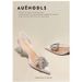 Women's Shoes PVC Transparent Square Buckle Backless Sandals For Women With Stiletto Heels, Closed Toe, Elegant Pointed Toe, High Heeled Fashion Shoes_vogvips.com