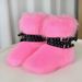 2025 New Fashion Hot Girl Plush Snow Mid-Calf Fur Cross Strap Warm Furry Boots_vogvips.com