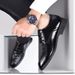 Suitable For All Seasons 2024 New Crocodile Pattern Large Size Men's Formal Business British Style Casual Shoes For Groom Wedding_vogvips.com