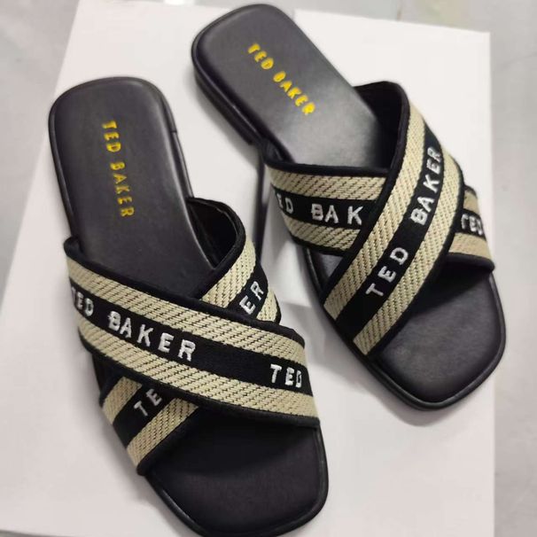 Summer Women's Color-Block Slides — Flat, Two-Tone, Niche-Style Sandals Perfect For Outdoor Wear And Beach Outings_vogvips.com