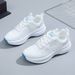 Women's Single White Foreign Trade Flyknit Running Fashion Spring New Breathable Casual Sports Shoes For Women_vogvips.com