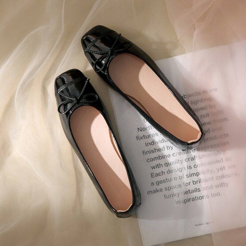 First Encounter Bowknot Flat For Women, Summer And Autumn 2026 New French Style Nude Color All-Season Evening Shoes_vogvips.com