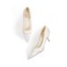 Elegant White Wedding Shoes Bride With Lace Embroidery Pointed Toe High Heels For Ceremony Banquet_vogvips.com