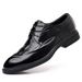 Euro Step Brogue Leather Business Formal Pointed Crocodile Pattern Spring Soft Sole Top Layer Cowhide Men's Shoes_vogvips.com