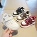 New Girls' Small White Shoes High Top Boys' Casual Board Shoes Soft Soled Baby Shoes_vogvips.com