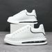 Men's Air Cushioned White Sneakers Casual Height Increasing Fashionable Versatile Thick Soled Trendy Shoes Spring 2026 Unisex_vogvips.com