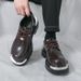 British Big Head Derby Shoes Men's Breathable Thick Soled Tall Casual Leather Shoes Suit Cowboy Business Formal Wedding Shoes_vogvips.com