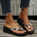 Stylish Rhinestone Butterfly Platform Slipper Women Plus Size Wedge Slipper Women_vogvips.com