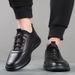 Men's Autumn New Casual Business Versatile Fashion Trend Cushion Elastic Black Sports Leather Shoes_vogvips.com
