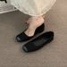 Retro Flat Shallow Single Shoes, Gentle And Suitable For Pairing With Skirts, 2025 Autumn New Style, Square Toe, Soft_vogvips.com