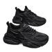 Men's Black Casual Sports Running Shoes Spring New Arrival Chunky Design Thick Sole Versatile Height Increasing_vogvips.com