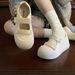 Big Head White Shoes Women's Mary Jane Women's Shoes Single Shoes Platform Heightening Velcro Sandals_vogvips.com