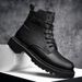 European Warm Series Plus Size Martin Men's Winter New Genuine Leather Ankle High-top Motorcycle Cotton Boots_vogvips.com