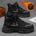 Winter Fleece-Lined High-Top Dad Shoes For Men, Trendy And Versatile, Thick-Soled, Height-Increasing, Thickened And Warm_vogvips.com