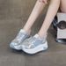 Women's Chunky-soled Dad Shoes For Petite Individuals, 2026 Summer New Model, Breathable, Height-increasing, Light_vogvips.com