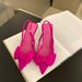 French Style High Niche Peep Bowknot Sandals Fairy 2023 New Summer Thin Heel Pointed Toe Single Shoes_vogvips.com