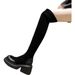 【Shipment】Over-the-Knee For Women Slimming Plus Size Thick Sole Long Heel High Tube Elastic Slim Boots_vogvips.com