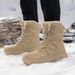 Snow Boots With Thick Fleece And Warm Ski Shoes, Cotton Boots_vogvips.com