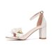 Women’s Shoes new style fish mouth high heels thick heel shallow mouth diamond pearl women's single shoes wedding dress bride_vogvips.com