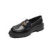 Platform Loafers Women's One-pedal Retro Soft-soled Single Shoes Women's British-style Small Leather Shoes_vogvips.com