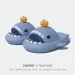 2024 Funny Halloween Pumpkin DIY Shark Slippers Women Men Indoor Bathroom Summer Platform Shoes 4Cm Thick Sole Couples_vogvips.com