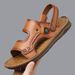Sandals Summer 2025 New Style, Breathable Sandals External Wear, Genuine Leather Slippers, Cowhide Sole Beach Shoes For_vogvips.com