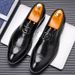 New Fashion Men's British Black Business Casual Loafer Shoes Daily Driving Office Leather Shoes One Foot Pedal Lazy Brown Banquet Dress Wedding Men's_vogvips.com