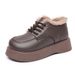 New Winter Women's Small Leather Shoes Women's Shoes Thick-soled Women's Shoes Cotton Shoes_vogvips.com