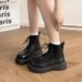 Versatile Big Toe Lace-up Martin 2025 Autumn Winter New British Style Short For Women Chunky Heel Fashion Boots_vogvips.com