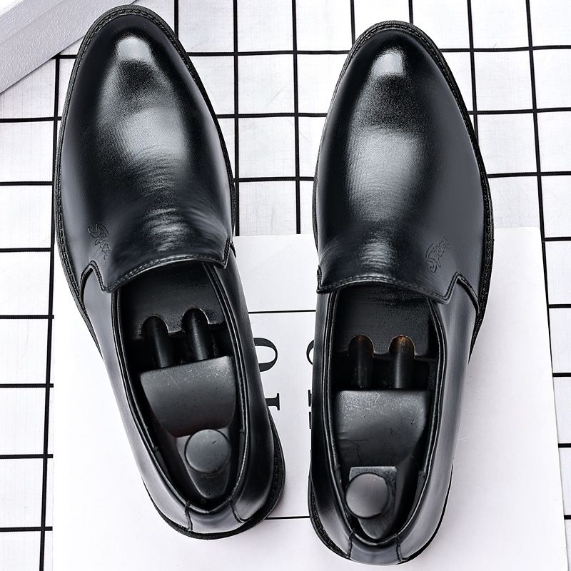 Men's Pointed-Toe Slip-On Dress Shoes – British-Inspired Casual & Business Loafers With Hidden Wedge Heel (Sizes 37-45, 2 Colors)_vogvips.com