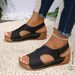 New Plus Size Shoe Mouth, Women's Heel, Summer New Heel Fish Thick Sole, 2025 Sandals, Wedge Root_vogvips.com