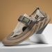 sandals 2025 Summer New Leather Casual Beach Mesh Breathable Soft Bottom Hole Shoes Men's Fashion Versatile Casual Daily_vogvips.com