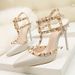9616-56 European And American Style Sexy Nightclub High Heels Patent Leather Metal Rivets Sexy Nightclub Women's Shoes Roman Sandals_vogvips.com