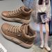 Renben New Large Size Thick-Soled Rocking Versatile Fashion Single High-Top White Casual Women's Shoes_vogvips.com