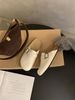 Plus-size Women's Shoes, Sizes 41 To 43, Soft Leather, Super Popular Retro Thick-soled Slip-on Closed-toe_vogvips.com