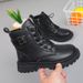 Genuine Soft Leather Children's Martin Girls Single Boys Spring And Autumn Student Short Boots_vogvips.com