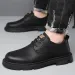 Cow Leather Autumn Platform For Fashion Casual Derby Shoes Male Low Top Work Ankle Boots Men 250612_vogvips.com