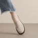 Weiwei Girl Thick Soled Loafers For Women Retro Melad Brown Leather Chunky Heel Soft Sole Single Shoes_vogvips.com