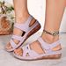 2025 New Large Casual Fish Mouth Roman Style Exterior Velcro Slope Heel Thick Bottom Sandals For Women_vogvips.com