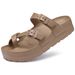 Shevalues Casual Women's Sandals With Arch Support Anti-slip Fashion New Slides Soft Sole Beach Slippers With Adjustable Buckle_vogvips.com