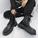 Men's Shoes Martin Boots Men's British Style New Style Boots Side Zipper Work Shoes Leather High Top Boots Autumn And Winter Men's Boots_vogvips.com