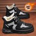 Winter Fleece-Lined Martin Boots For Men, High-Top Work Shoes, Men's Trendy Versatile Thickened Warm Cotton Short Boots_vogvips.com