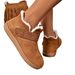 Cross-Border Plus Size Flat Warm Fleece-Lined Snow Boots 2024 New Solid Color Round Toe Slip-On Cotton Shoes For Foreign_vogvips.com